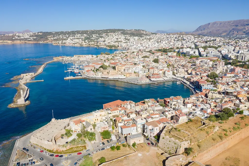 Old town of Chania from the air (the area of this activity)
