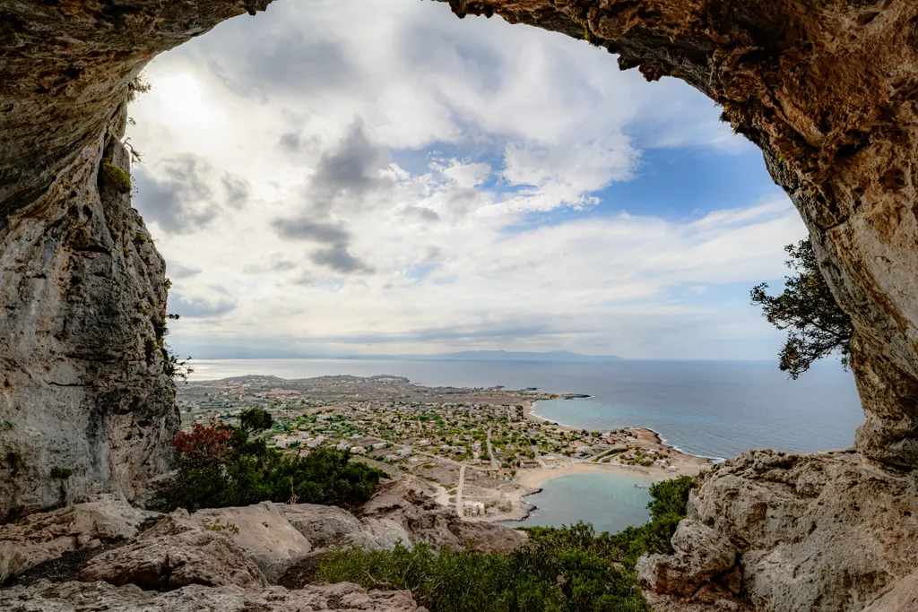 View from the Lera cave over Stavros (the area of this activity)