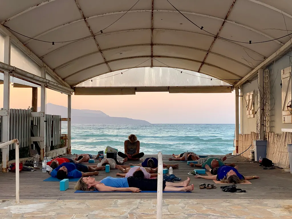 Yoga by the sea at Almyrida