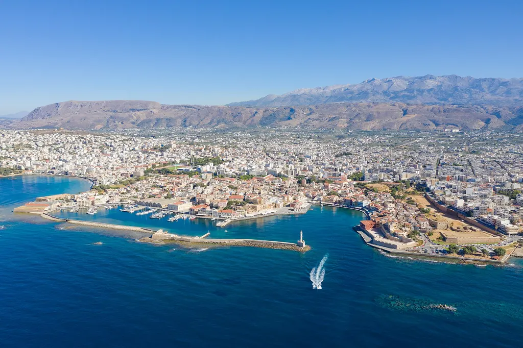Chania and its bay from the air (the area of this activity)